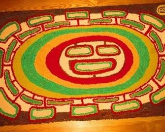 A wonderful example of a hooked rug