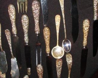 Sterling flatware and serving pieces