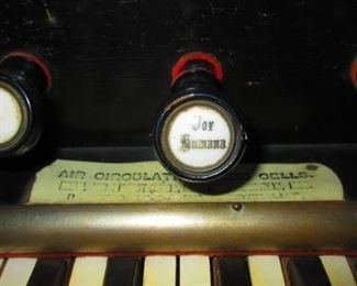 Detail of Victorian Newman Brothers pipe organ