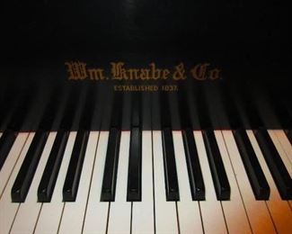 Detail of  William Knobe and Company baby grand