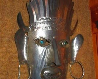 Mexican metal work mask