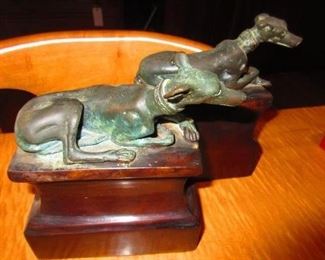 Pair of 19th century bronze bookends