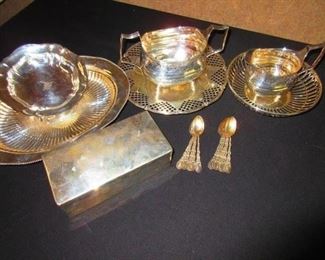 Group of Sterling and silverplate