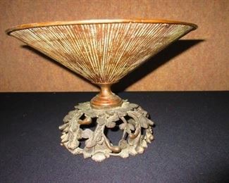 Bronze ikebana vase