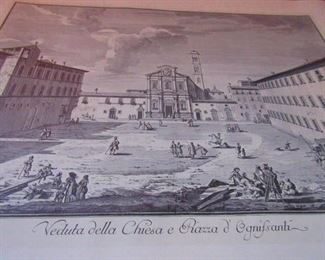 "Views of Florence" Giuseppe Zocchi 18th C., 24 plates engraved after drawings by Zocchi 