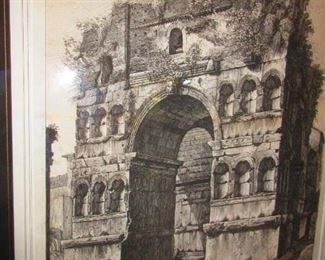 "Veduta del Prospetto dell Arco di Giano" Roma 1820