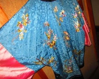 Verso image of a antique Chinese silk robe