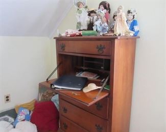 Hard rock maple drop front desk