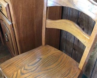 Couple sturdy oak chairs
