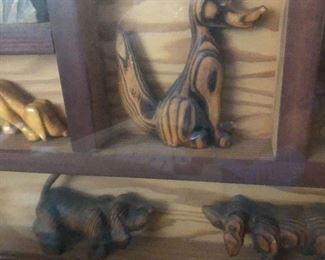 Small figures hand carved