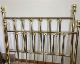 Brass headboard and footboard and side rails.