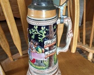 Musical beer stein made in Germany. About 14” tall.