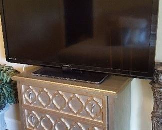 Large TV, dresser