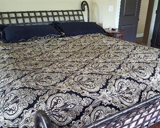 King Size wrought iron bed