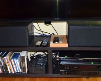 set of Mission speakers; Panasonic Blu-Ray player; Denton receiver