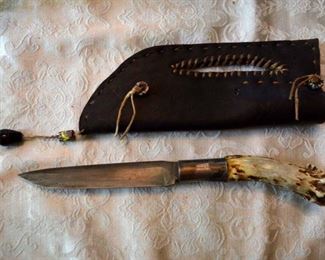 stag horn hunting knife