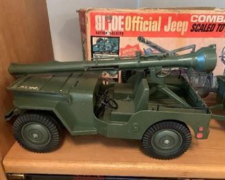 Vintage GI JOE Jeep with Trailer and Original Box