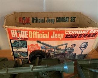 Vintage GI JOE Jeep with Trailer and Original Box