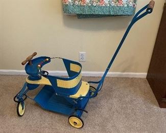Antique Restored Push Toy Stroller