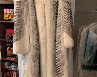 Full Length Fox and Raccoon Fur Coat