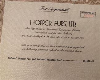 Full Length Fox and Raccoon Fur Coat