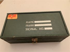 Vintage GI JOE Toy Foot Locker with Doll and Accessories