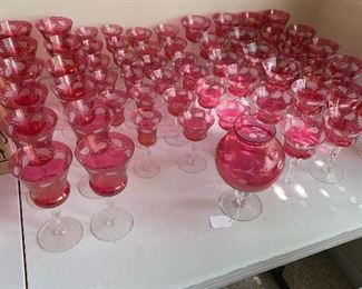 Cranberry Glass Stemware