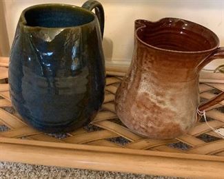 Pottery pitchers