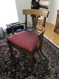 ARM CHAIRS (2) TO DINING TABLE.