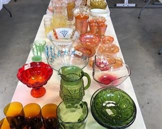 Vintage Glassware - Crackle, Fenton Milk Glass