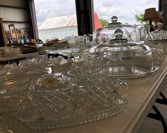 Crystal Cake Plates , Glassware