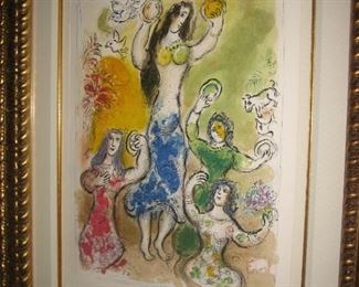 Chagall Litho with certificate, the story of Exodus, and Miriam the prophetess