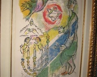 Marc Chagall the story of Exodus # 464, bezaleel made to cherubim of gold