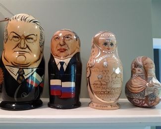 Russian and political nesting dolls