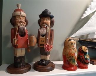 Russian nesting dolls and nutcrackers