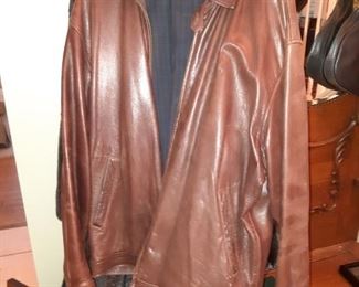 Men's brown leather Polo Ralph Lauren jacket extra large