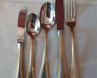 Towle stainless flatware set service for 12