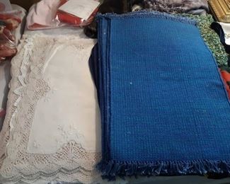 Crocheted and weaved placemats