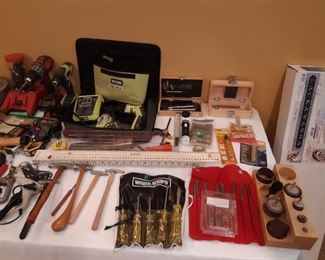 More hand tools, drills, saws