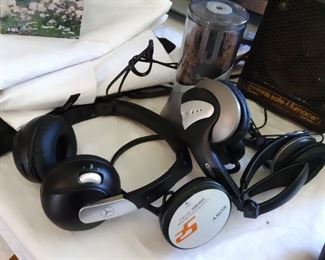 Sony, Mercedes, Jensen headphones