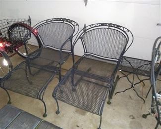 Wrought Iron Chairs w/Foot rests
