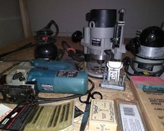 Makita Sabre Saw and Porter Cable Routers