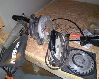 Porter Cable 5" Circular Saw, Porter Cable Biscuit Cutter, Skil 7" Circular Saw