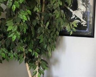 Faux Tree in Metal Container 