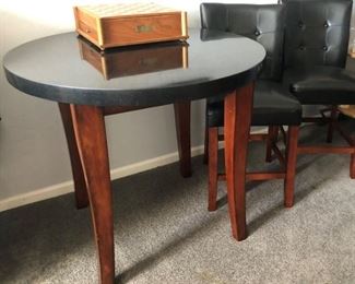 Bistro Table w 2 Stools, Chess Set