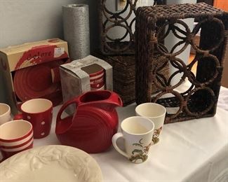 Pottery Barn Baskets, Dinnerware (used for staging)...