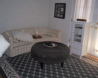 ANOTHER JEWELRY CABINET. GREAT WICKER TABLE.