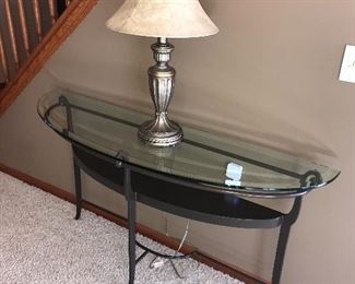 GLASS TOP CONSOLE TABLE 