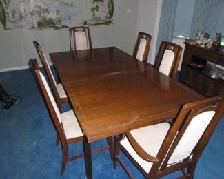 Mid century Modern walnut Dining room set 