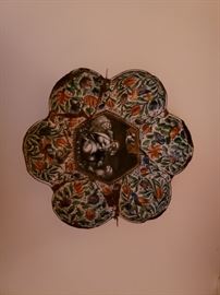 17th Century Limoges Grisaille and polychrome enamel fluted bowl by Jean Laudin